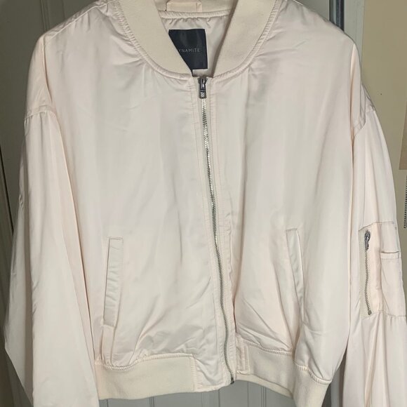 NWT Dynamite White Bomber Jacket - Picture 1 of 3